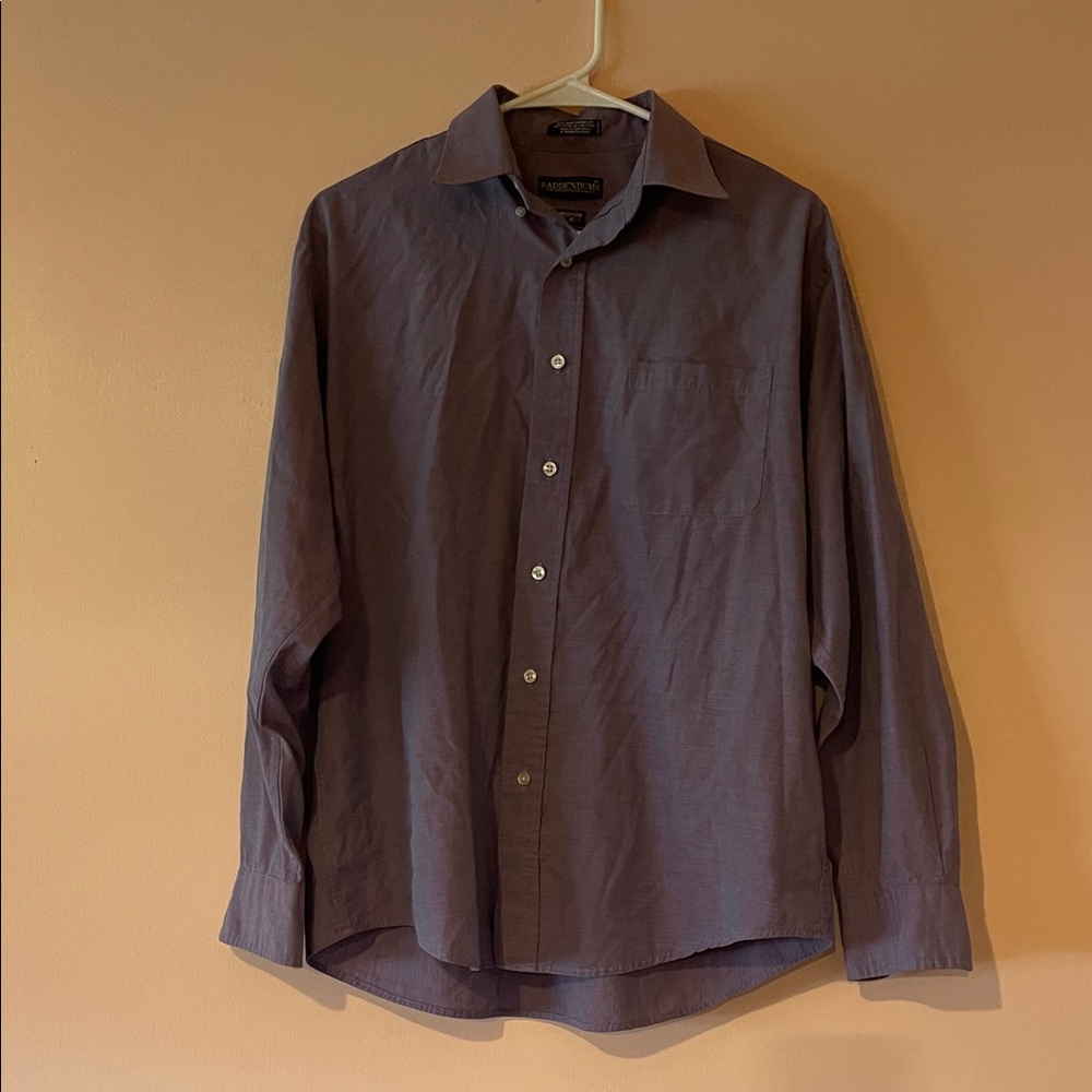 Men's Casual Purple Button Down Shirt